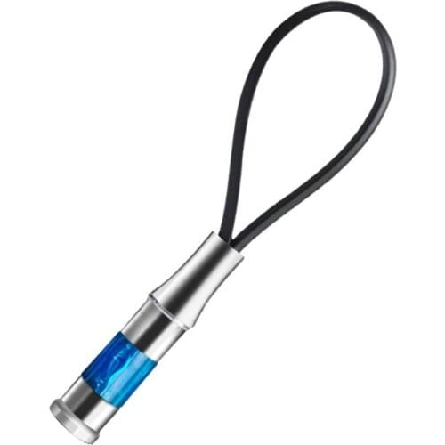 U90C Static Rod Electrostatic Discharger High Voltage Anti-Static Keychain Silver Tone Winter Dry Climate Static Eliminator