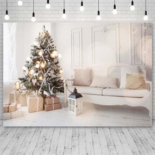 Avezano Christmas Backdrops Tree Winter Gifts Sofa Lighting Decor Indoor Banners Photography Backgrounds Photo Studio Photozone