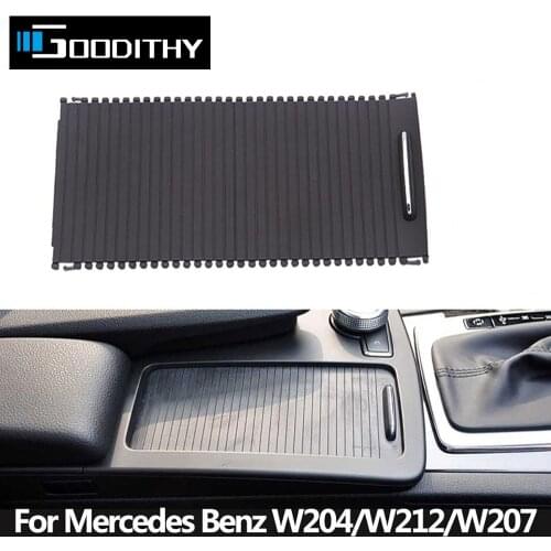 Car Central Cup Holder Drink Cup Roller Blinds Shutter Dust-proof Cover For Mercedes Benz W204C C180 C200 C300 W207 E W212 E260