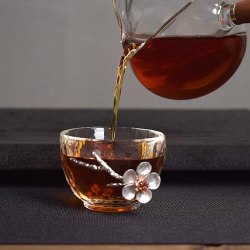 Teacup Pure hand-made glass cup Master Cup Individual household single cup tea tin small cup