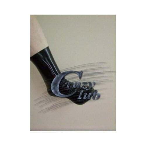 Crazy club_ Top Fashion Limited Erotic Lingerie Sexy Short Solid black latex socks Meet fantasy Sale Free Shipping Fast Delivery