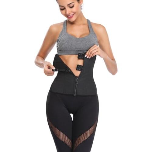 Women Latex Waist Trainer Body Shaper Corsets with Zipper Cincher Corset Top Slimming Belt Black Shapers Shapewear Plus Size