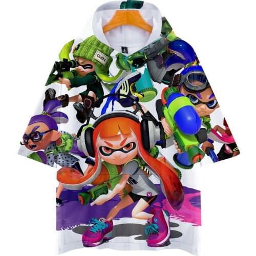 Shooting Game Splatoon 3d printed hooded t shirt short sleeve tshirt t-shirt boys girls streetwear t shirts Tee casual clothes