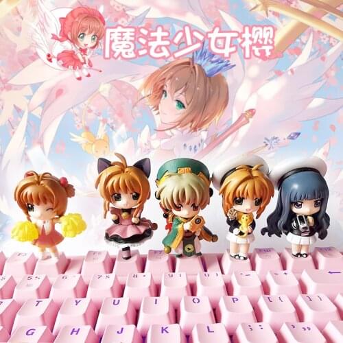 Personality design Cartoon anime modeling keycaps Magic card beautiful Girl DIY Key cap mechanical keyboards keycap