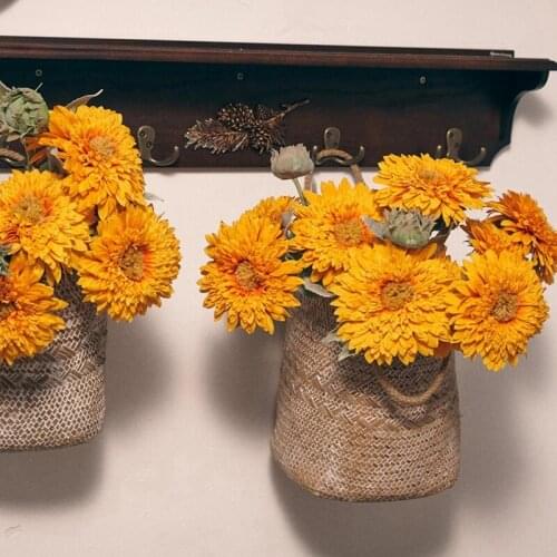 HGHO Artificial Flowers Fake Silk Sunflowers Bouquets for Table Arrangements Home Kitchen Office Windowsill Decoration