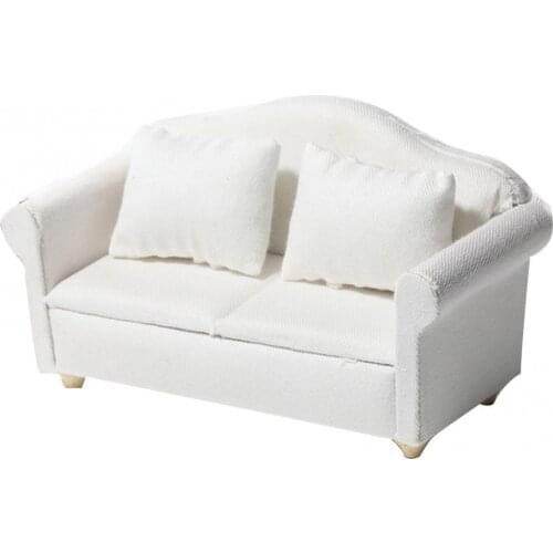 1/12 Dollhouse Mini Fabric Sofa Furniture Scene DIY Handmade Model Toy Kids Gift Living Room Play Scene Ornaments