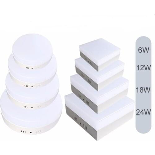 6W 12W 18W 24W Square/Round Led Panel Light Surface Mounted leds Downlight ceiling down 110-240V lampada lamp +LED Driver