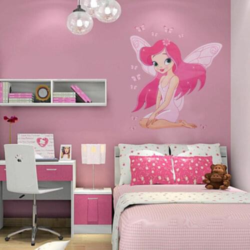 Cute Cartoon Pink Girls Butterfly Wall Sticker For Kids Bedroom Decor Nursery Mural Wall Stickers