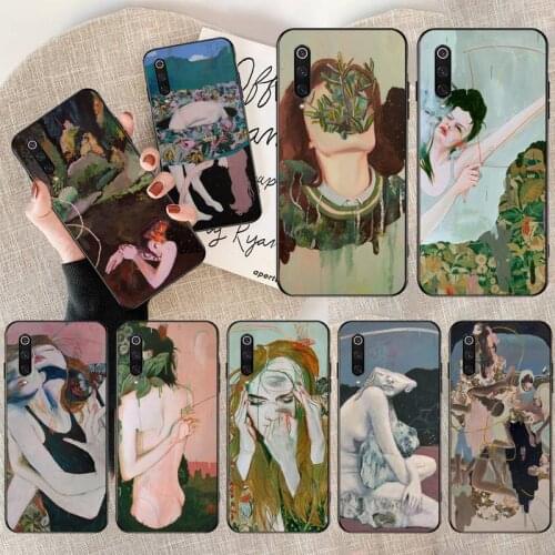 Trippy Art Painting Soft Rubber Phone Cover for Xiaomi Mi Note 10 Lite Mi 9T Pro xiaomi 10 10 CC9 Pro 9SE