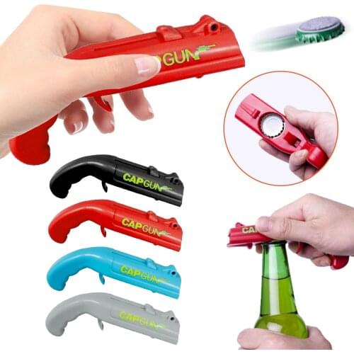 Portable Cap Gun Bottle Opener Beverage Beer Opener Gun Cap Launcher Bar Tool Party Drink Opening Shooter Wine Accessories