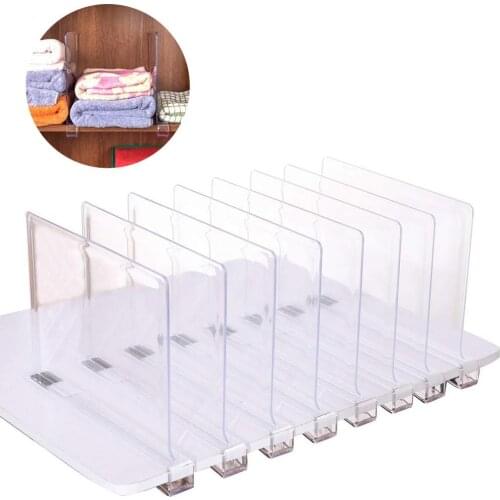 Transparent Acrylic Shelf Dividers Anti-broken Closet Shelf Separator Organizer For Home Anti-scratch Flapper For Kitchen