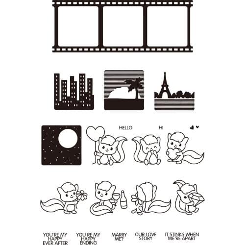 Transparent Clear stamps and metal cutting dies DIY Silicone Seals Scrapbooking