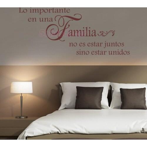 Stickers Spanish Quote Family Estar Unidos Vinyl Wall Sticker Wall Decals Art Vinilos Pegatinas Paredes Home Decor Decoration