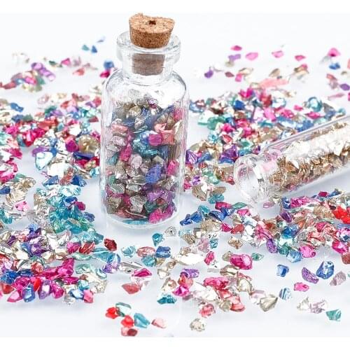 Nail Art Rhinestone Crushed Glass Nail Stones Irregular Beads DIY Necklace Pendant UV Resin Epoxy Mold Fillings Jewelry Making