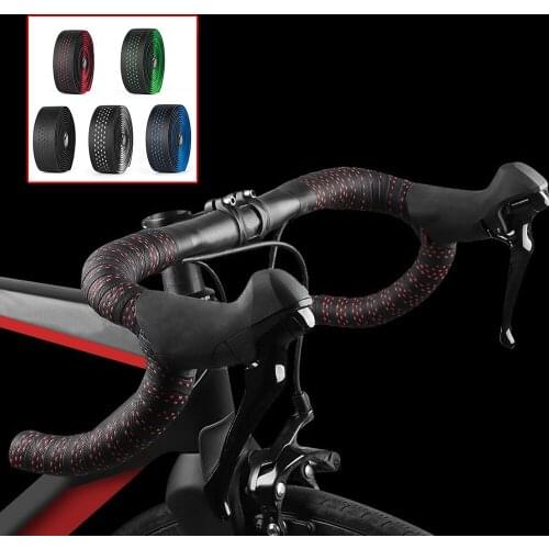 Bicycle Handlebar Tape Mesh Design Non-slip Waterproof Breathable Shockproof Bartape Soft EVA Sponge Leather Road Bike Tape