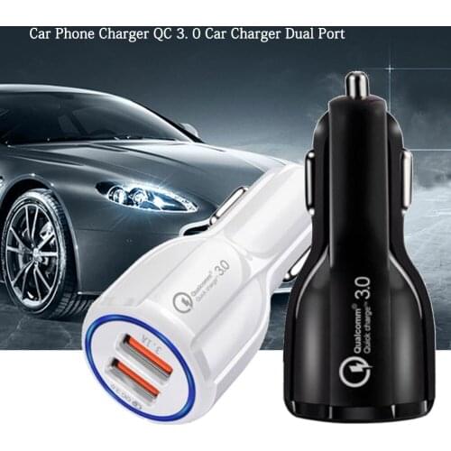 USB Car Charger Car Phone Charger QC 3. 0 Car Charger Dual Port Car Charger Type Quick Charge For mobile phone