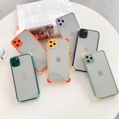 Camera Lens Protection Case for IPhone 11 Pro XS Max Case Color Candy Silicon Cover for IPhone SE 2 2020 X XR 7 8 Plus Anti-fall