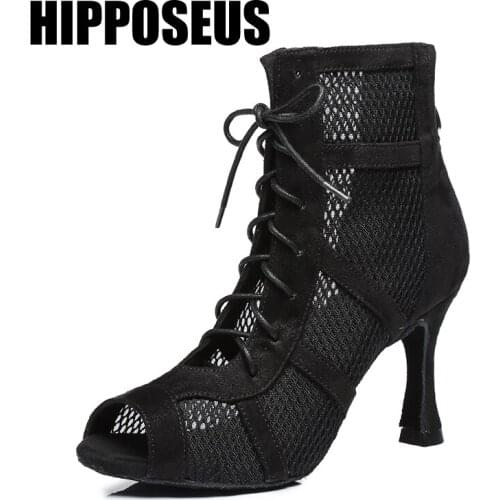 New Women Dance Shoes Salsa Tango Girls Latin Ladies Modern Ballroom Dance Shoes High Heels Soft Sole Dancing Shoes Professional