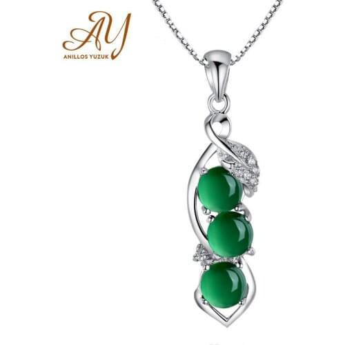 Anillos Yuzuk Silver 925 Jewelry Emerald Necklaces For Women Gemstone Luxury Women Necklaces Sterling Silver Jewellery Wedding