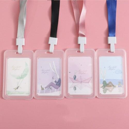 1Pcs Hot Adjustable Retractable Card Holder Name Badge Holdestudents Work Bank Credit Card Students Bus Case With Lanyard