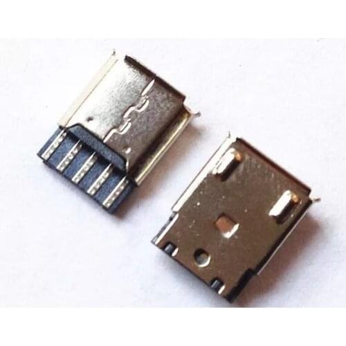 100pcs Micro USB female socket wire bonding 5P USB female socket Mike 5p female connector copper