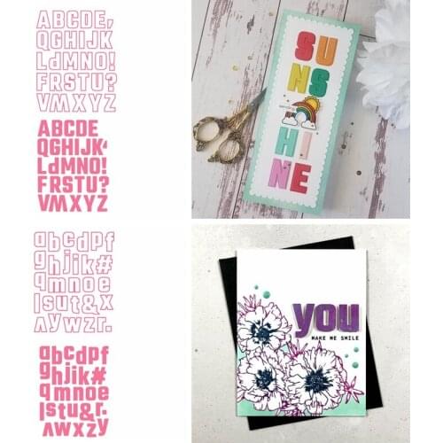 29pcs/set Metal Cutting Dies Stencil Words Letters Punctuation DIY Scrapbooking Craft Paper Cards Making Template 2020 New