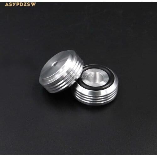4PCS 30*13 Wavy silver aluminum Audio amplifier Speaker damping pads Computer machine feet