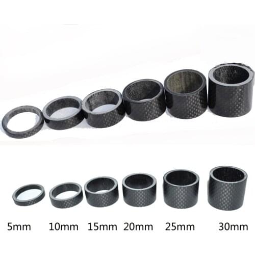 6pcs/lot bicycle washer Spacer 1-1/8" 5 10 15 20 25 30mm road bike 28.60mm fork cover mtb cycling parts spacer glossy or matte