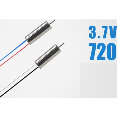 720 7*20 Diameter 7mm Length 20mm 1mm shaft 3.7V Motor Coreless R/C Toys DIY Drone Quadcopter Rc Spare Parts Accessories