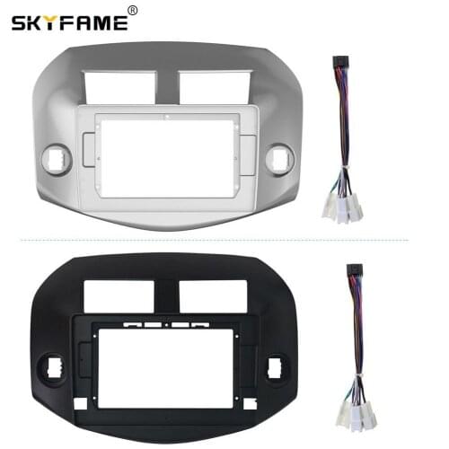 Car Radio Fascia Frame Cable For TOYOTA RAV4 2006-2012 10 inch Stereo Android Dashboard Kit Face Plate