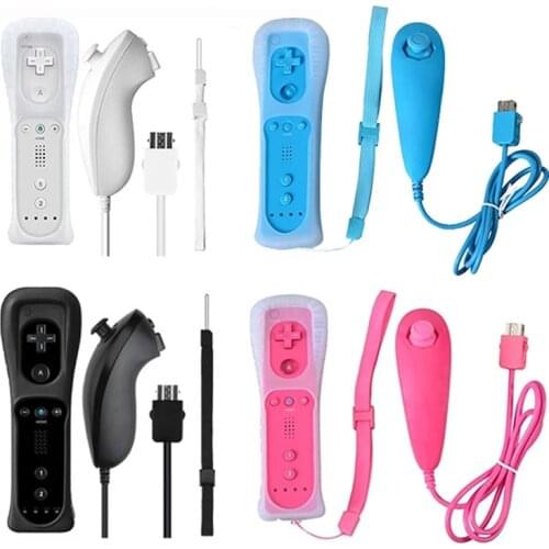 For Nintend Wii Wireless Remote Gamepad Controller Nunchuck Controller For Wii For Wii U Remote Controle Joystick Joypad Gamepad