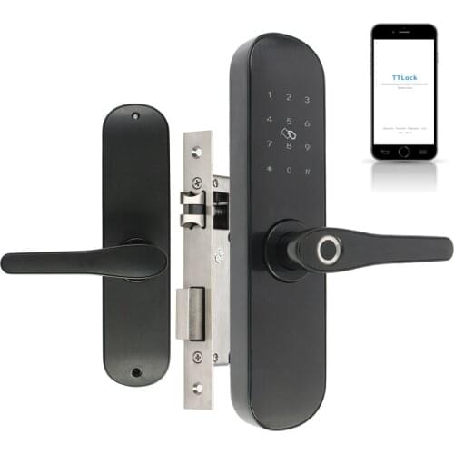 RAYKUBE Biometric Fingerprint Lock Passcode / Smart Card / Bluetooth TT lock APP Temporary Password Unlock For Home Hotel R-FG6