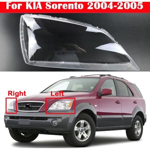 Front Car Headlamp Auto Light Case Transparent Lampshade Lamp Shell Headlight Lens Glass Cover For KIA Sorento 2004 2005