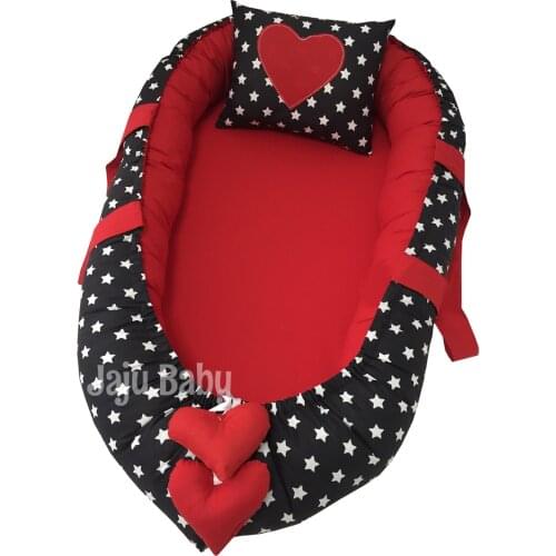 Jaju Baby Special Handmade Black Star Red Luxury Design Babynest