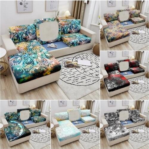 Mandala Elastic Sofa Seat Cushion Cover Anti-dirty Furniture Protector Couch Slipcover Corner Sofa Covers For Living Room