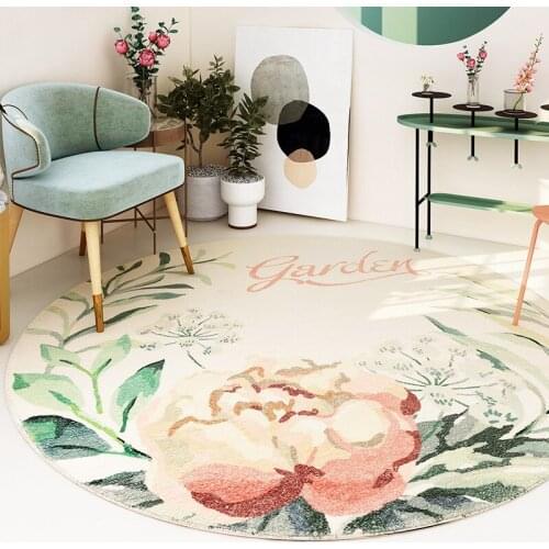 Bedroom living room cashmere round carpet thickened non fluffy sofa coffee table mat bedroom non slip bedside blanket