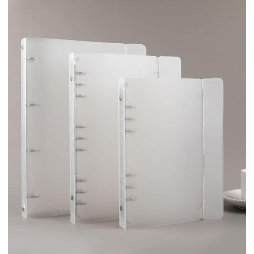 4/6/9Holes PP Matte Transparent A4 B5 A5 Loose-Leaf Notebook Case Inner Page Notebook Shell Office School Supplies