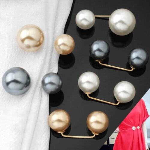 New 1PCS Women Light Proof Pearl Brooch Pin Silk Shirt Cardigan Scarf Buckle Anti-glare Brooch Ladies Gifts
