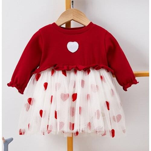 New 2020 Spring Autumn Baby Girl Loving Heart Rompers Baby Girl Long Sleeves Rompers Baby Girl Newborn Rompers Clothes