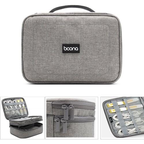 Tuuth Cable Organizer Bag Cable Storage Bag Portable Digital Organizer USB Gadgets Double Zipper Bag Travel Accessories Item