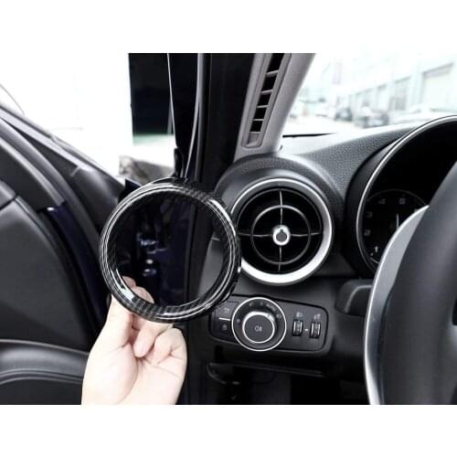 Carbon Fiber Style ABS Plastic Front Side Air Conditioning Cover Frame Trim for Alfa Romeo Giulia 2017 2018