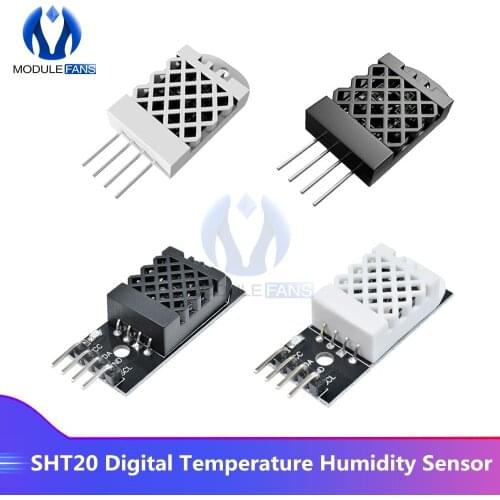 FHT20 SHT20 Chip Digital Temperature Humidity Sensor Module Board I2C IIC Interface Sensor Probe Test DC 3.3V-5.5V Black White