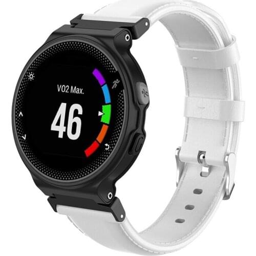 Watchbands For Garmin Forerunner 220 230 235 620 735 735XT S20 S5 S6 Smart Watch Band Sport Genuine Leather Strap wristbelt man