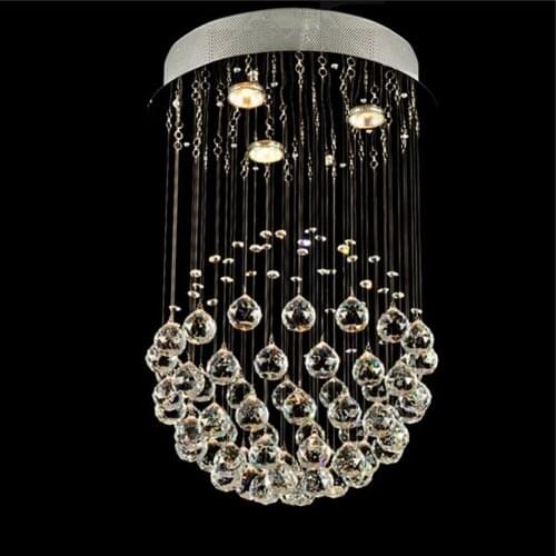 Modern single ball crystal lamp simple LED living room ceiling lighting creative bedroom dining room restaurant hanging lamps
