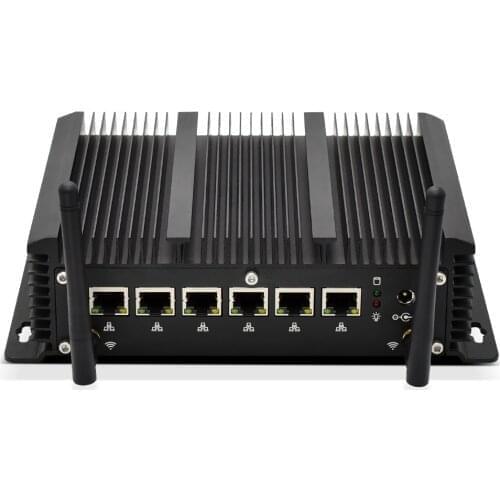 Topton Industrial Mini PC Intel Core i5 8265U i3 6157U 6 Lans Firewall Router Pfsense Server 2*RS232 4*USB3.0 HDMI 4G/3G AES-NI