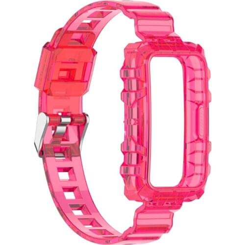 K5DB Smart Wristband Bracelet Strap Compatible with Bracelet Band6 Soft Silicone Glacial Armor Transparent Watch Strap