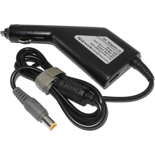 20V 3.25A Laptop Car Dc Adapter Charger Power Supply for Lenovo Thinkpad X200 X201 X220 X230 X300 X301 X300s 5V 2.1A USB Charger