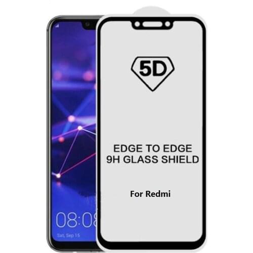 200pcs/lot 5D Full Cover Tempered Glass Screen Protector for xiaomi redmi note 7 9 SE 6X A2 lite mix max 3 GO play