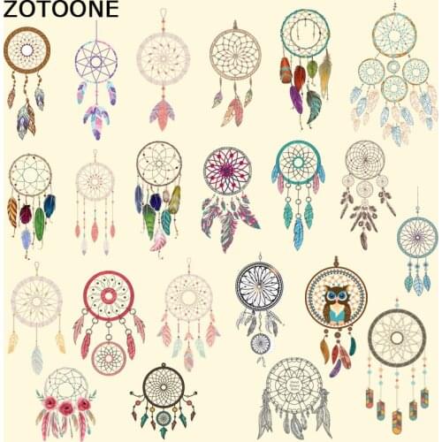 ZOTOONE Dreamcatcher Iron on Transfers For Kids Clothes T Shirt Hot Thermal Vinyl Heat Transfer Stickers Applique Cartoon Patch