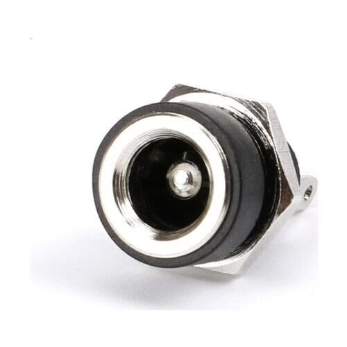 10Pcs 5.5 x 2.1/2.5 mm DC Connectors Power Jack Supply Socket Female Panel Mount Plug Terminals Adapter Electronics Accessories